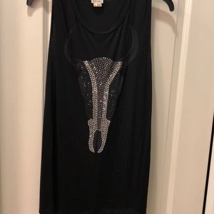 Haute Hippe longhorn tank with stud details